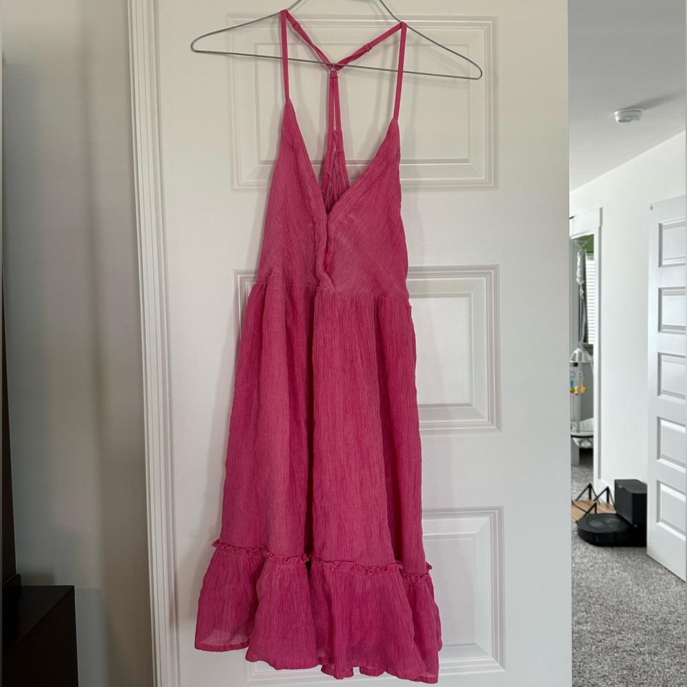 Elegant Pink Sleeveless Dress
